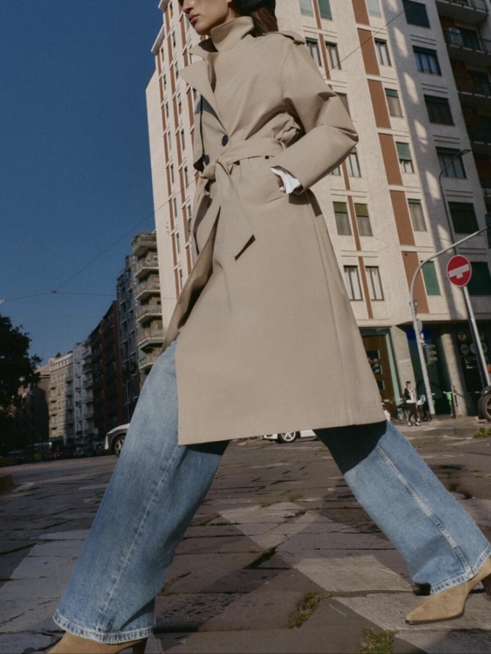 Zara Water-Repellent Belted Trench Coat | Windbreaker Sz:S - Picture 7 of 15